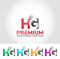 HG Alphabet Modern Logo Design Concept