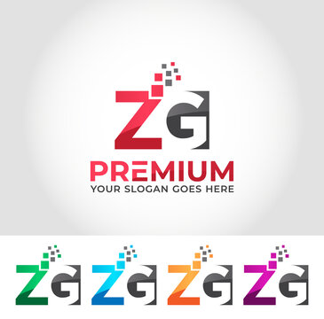 ZG Alphabet Modern Logo Design Concept