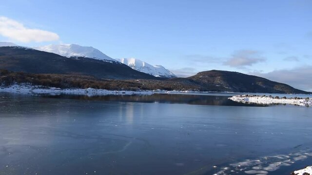 Invierno en Bah&iacute;a la Pataia, Parque nacional Tierra del Fuego, Patagonia argentina