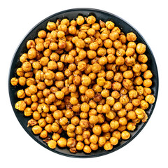 Spiced Chickpeas Airfried Top View Isolated