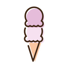 delicious ice cream line and fill style icon