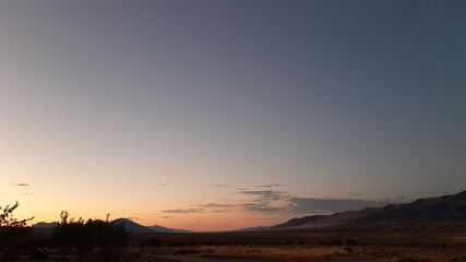 Rural Nevada USA Landscape at Sunset Sunrise