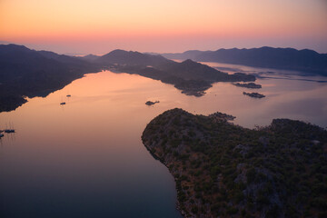 Bird's eye view from top of Üçağız.