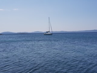 yacht in the sea