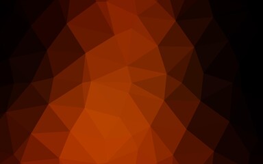 Dark Orange vector triangle mosaic template.