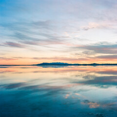 Fototapeta premium bonneville salt flats sunset
