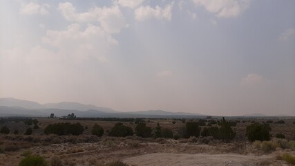 Fire Smoke in the Nevada Air. 