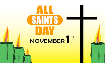 All Saints Day Banner Vector Design