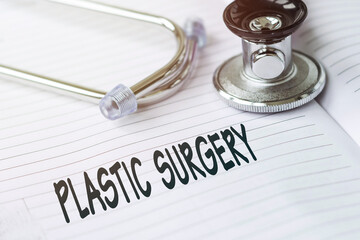 Plastic Surgery written in medical card