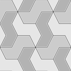 Mosaic. Zigzag figures ornament. Repeated puzzle shapes background. Logic game motif. Tiles wallpaper. Parquet backdrop. Digital paper, page fills, web design, textile print. Seamless pattern image.