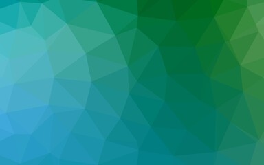 Light Blue, Green vector abstract polygonal texture.