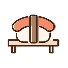 sweet cookies line and fill style icon