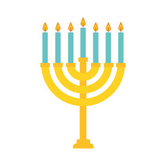 chandelier with candles isolated icon