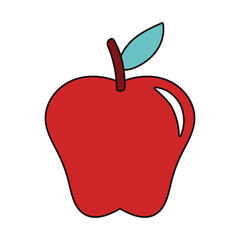 apple red fresh fruit nature icon