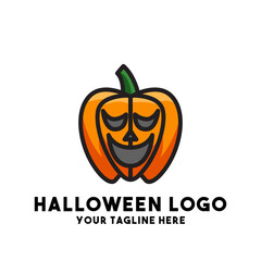 hallowen logo design modern concept