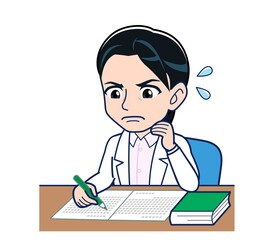 Young female doctor in a white lab coat