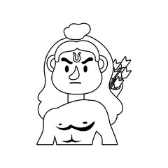 Fototapeta premium rama god with arch character line style