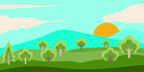 Obraz na płótnie Canvas background landscape natur design vector illustration