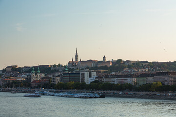 Fototapeta na wymiar ハンガリー　ブダペストのブダ地区とドナウ川