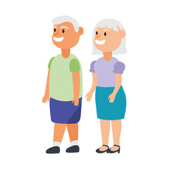 old couple persons avatars characters