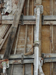 工事現場のコンクリートパネル