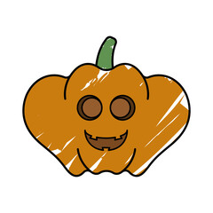Happy halloween pumpkin icon. Halloween season- Vector