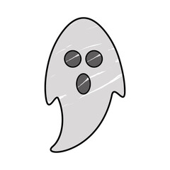 Isolated ghost cartoon