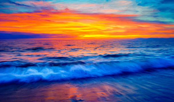 Ocean Sunset Sea Wave © mexitographer