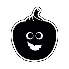 Happy halloween pumpkin icon. Halloween season- Vector
