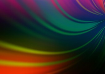 Dark Multicolor, Rainbow vector blurred bright background.