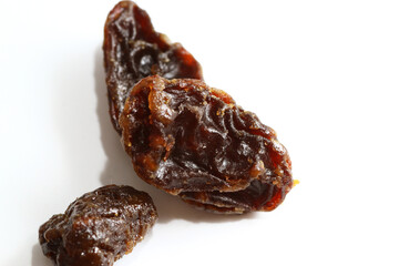 Macro of dehydrated grape fruit 