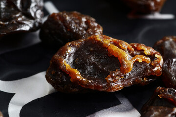 Macro of dehydrated grape fruit 