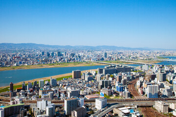 大阪北区と淀川区の町並み