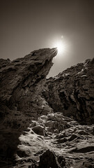 sunset in the mountains