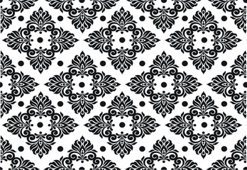 Indonesian batik motif (BLACK WHITE) with a very distinctive and exclusive. for the background. Vector EPS 10