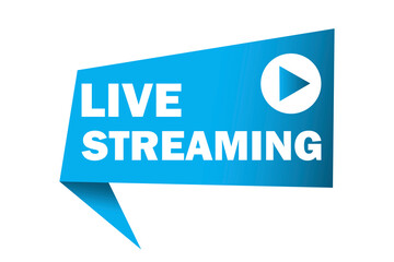 Live stream vector logo. Online news icon. Live streaming. Stock image. EPS 10.