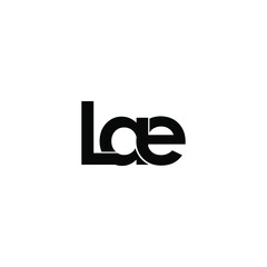 lae letter original monogram logo design