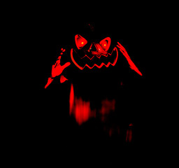 red devil in the dark