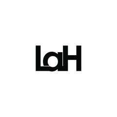 lah letter original monogram logo design