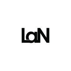 lan letter original monogram logo design