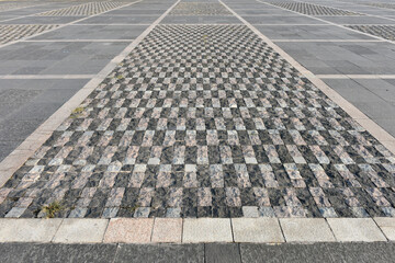 Fototapeta premium Floor tile, marble, textured background of city square