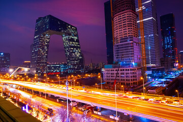 Fototapeta na wymiar The CCTV Headquarters in Tianjin, China