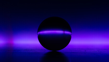 fondo negro, esfera de cristal, fondo de color, horizonte. colores