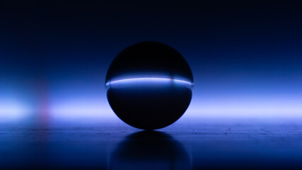 fondo negro, esfera de cristal, fondo de color, horizonte. colores