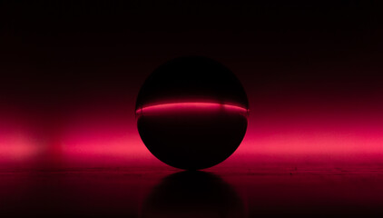 fondo negro, esfera de cristal, fondo de color, horizonte. colores