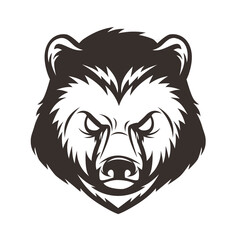 ector logo, badge, symbol, icon template design with Bear Theme
