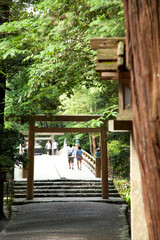 Fototapeta premium 伊勢神宮内宮 風日祈宮橋