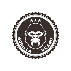Vector logo, badge, symbol, icon template design with Gorilla Theme
