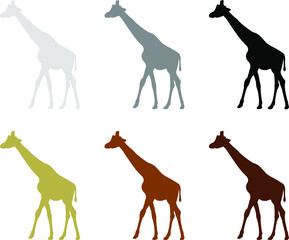 giraffe silhouette vector
