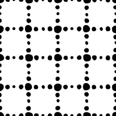 Seamless pattern. Mesh of different-sized points, hand drawn. 